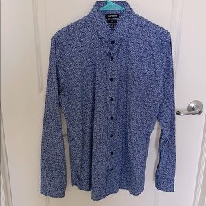 Never worn Express floral print button down.